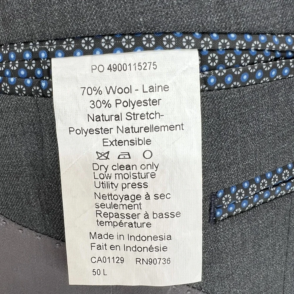 Lauren Ralph Lauren Men's 50L Gray Suit Jacket Blazer Wool Blend Big & Tall‎